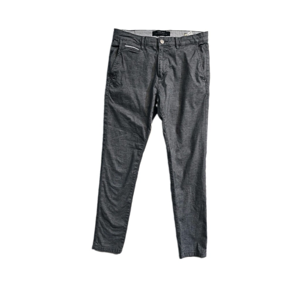 Zara Men's Rocket Skinny Pants 31x29 Gray Cotton Blend